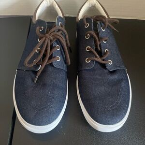 St. Johns Bay Mens  Shoes Casual Size 12 M Denim Blue Boat Tennis